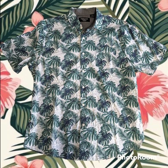 Liz Claiborne Other - NWT Liz Claiborne Men's Palm Tree Button Down + L